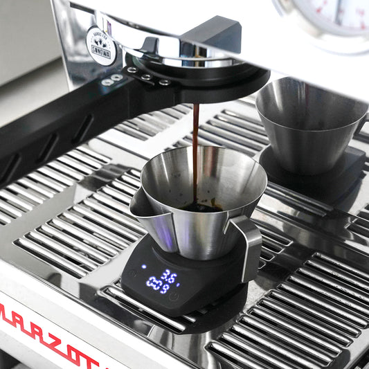 watchget Espresso Scale - 0.1g High Precision Measurement & Timer, Palm-Sized Portable Type-C Rechargeable Scale, Ideal for Espresso Extraction, Coffee Scale, Kitchen Scale, Suitable for Travel, Black