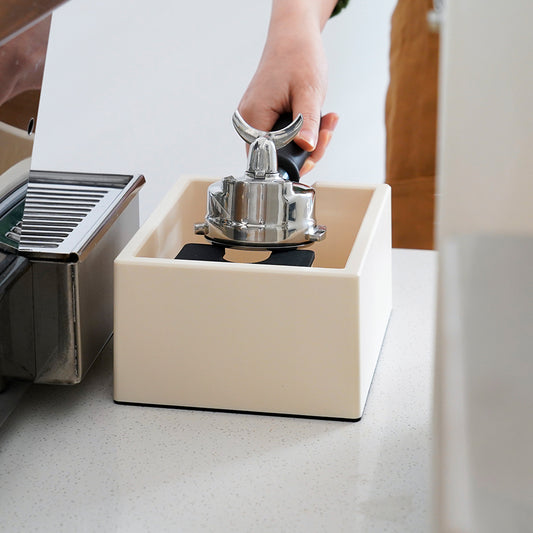 watchget Espresso Knock Box, Coffee Ground Knock Box, Dual Function Storage and Tamping Tool with Non-Slip Base, Made of Durable ABS Plastic, Perfect for Baristas and Coffee Enthusiasts