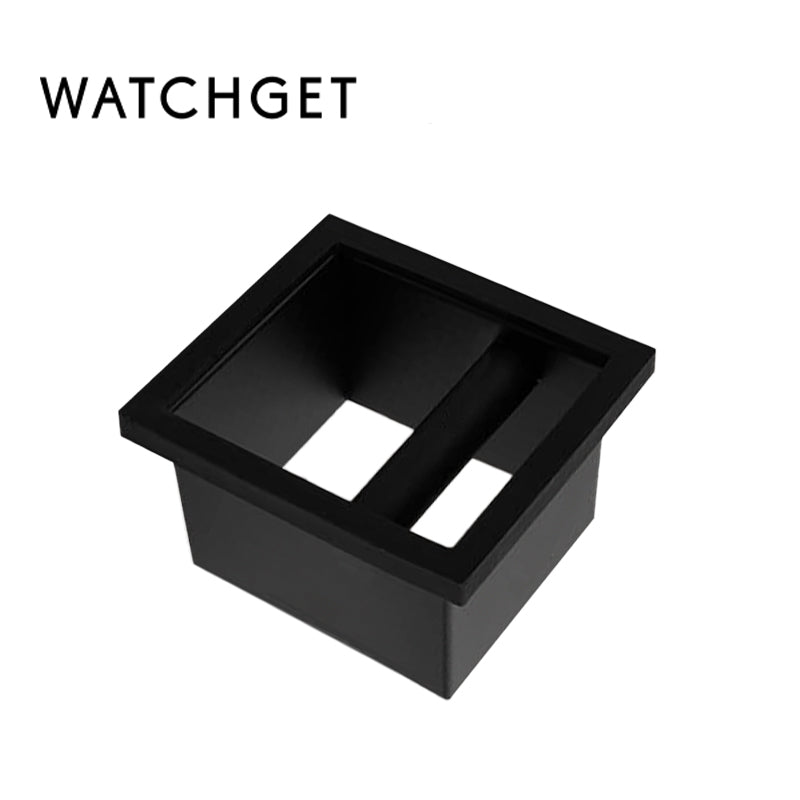 watchget Espresso Knock Box - Built-in Stainless Steel and Silicone Coffee Knock Box Chute, Detachable Rubber Rod, Square Bottomless Waste Bin for Coffee Grounds