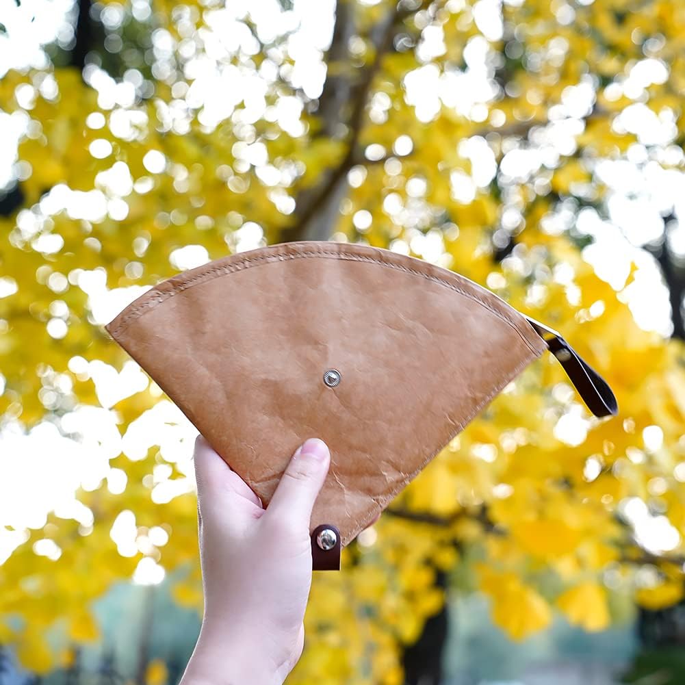 watchget Coffee Filter Holder Bag Coffee Paper Filter Storage Bag Reusable Waterproof Dupont Paper Filter Holder Fit V60 Cone Coffee Filter 50 Pcs Capacity for Camping, Home