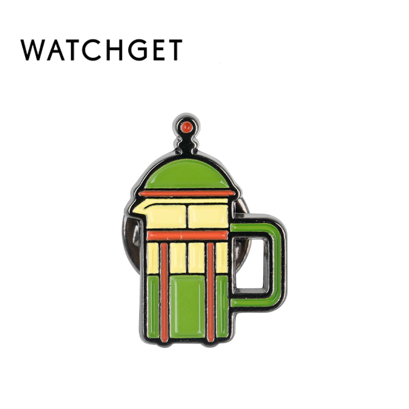 watchget Coffee Brooch Set Unique Cafe Brewer Enamel Pins Set Cartoon Brooches Pins for Coffee Enthusiasts for Unisex Women's Clothing Decorate