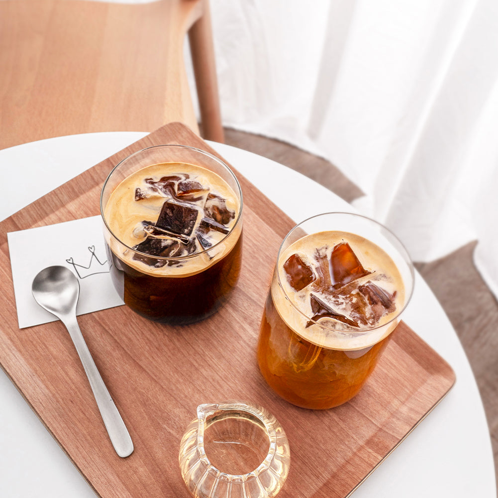 watchget Lightweight Drinking Glass Coffee Cup - 12.6oz Heat-Resistant Tumbler Glass Cup，Cold Brew, Iced Drip, Iced Latte, Americano - Thin-walled Drinking Cup for Coffee and Tea