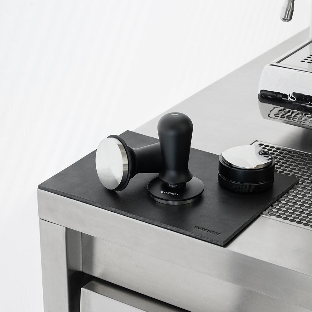 watchget 58mm Espresso Coffee Tamper 30lbs Double Spring Loaded Tamper Barista Calibrated Coffee Tamper Fits 58mm Portafilter Espresso Machine Anodized Aluminum Handle and Stainless Steel Flat Base