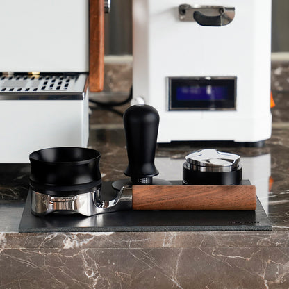 watchget 58mm Espresso Coffee Tamper 30lbs Double Spring Loaded Tamper Barista Calibrated Coffee Tamper Fits 58mm Portafilter Espresso Machine Anodized Aluminum Handle and Stainless Steel Flat Base