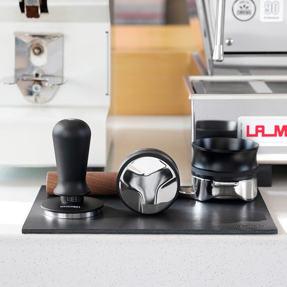 watchget 58mm Espresso Coffee Tamper 30lbs Double Spring Loaded Tamper Barista Calibrated Coffee Tamper Fits 58mm Portafilter Espresso Machine Anodized Aluminum Handle and Stainless Steel Flat Base