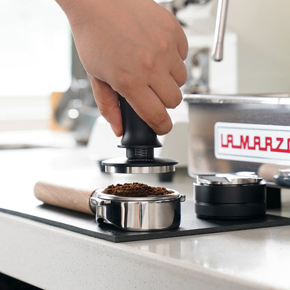 watchget 58mm Espresso Coffee Tamper 30lbs Double Spring Loaded Tamper Barista Calibrated Coffee Tamper Fits 58mm Portafilter Espresso Machine Anodized Aluminum Handle and Stainless Steel Flat Base