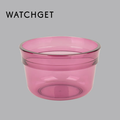 watchget 7oz/200ml Coffee Dosing Bowl Stackable Clear Cupping Bowl Plastic Coffee Bean Measuing Bowls for Tasting, Purple