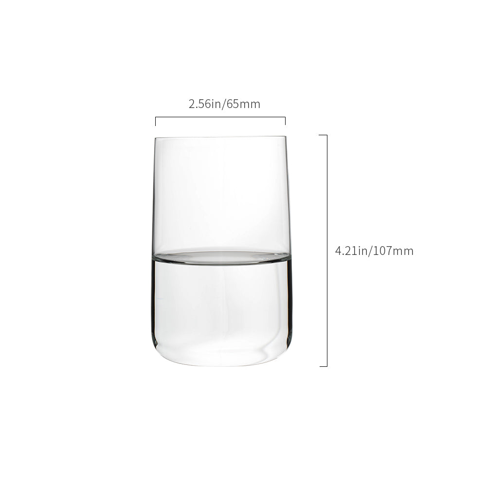 watchget Lightweight Drinking Glass Coffee Cup - 12.6oz Heat-Resistant Tumbler Glass Cup，Cold Brew, Iced Drip, Iced Latte, Americano - Thin-walled Drinking Cup for Coffee and Tea