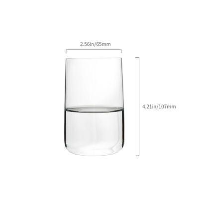 watchget Lightweight Drinking Glass Coffee Cup - 12.6oz Heat-Resistant Tumbler Glass Cup，Cold Brew, Iced Drip, Iced Latte, Americano - Thin-walled Drinking Cup for Coffee and Tea