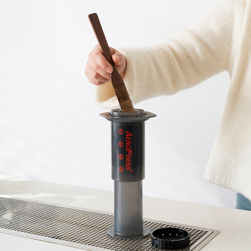 watchget 9.25 Inch Wooden Coffee Syphone Stir Stick French Press Spoon, Reusable Coffee Brewer Stirrer for Coffeemaker