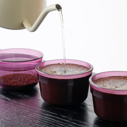 watchget 7oz/200ml Coffee Dosing Bowl Stackable Clear Cupping Bowl Plastic Coffee Bean Measuing Bowls for Tasting, Purple