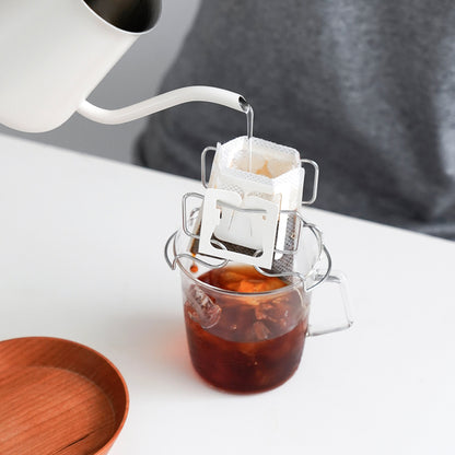 watchget Hanging Ear Drip Coffee Bag Stand Portable Coffee Filter Paper Bag Hanging Ear Drip Holder Stainless Steel Drip Chair for Easy Pour Over