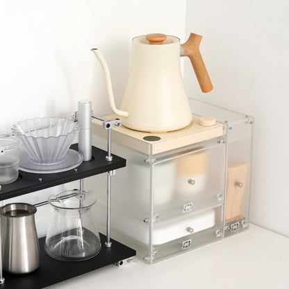 WATCHGET Acrylic Frosted Single Drawer Base Compatible