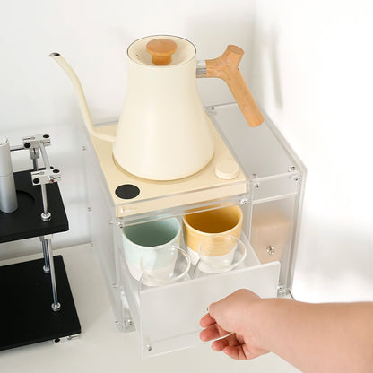 WATCHGET Acrylic Frosted Single Drawer Base Compatible
