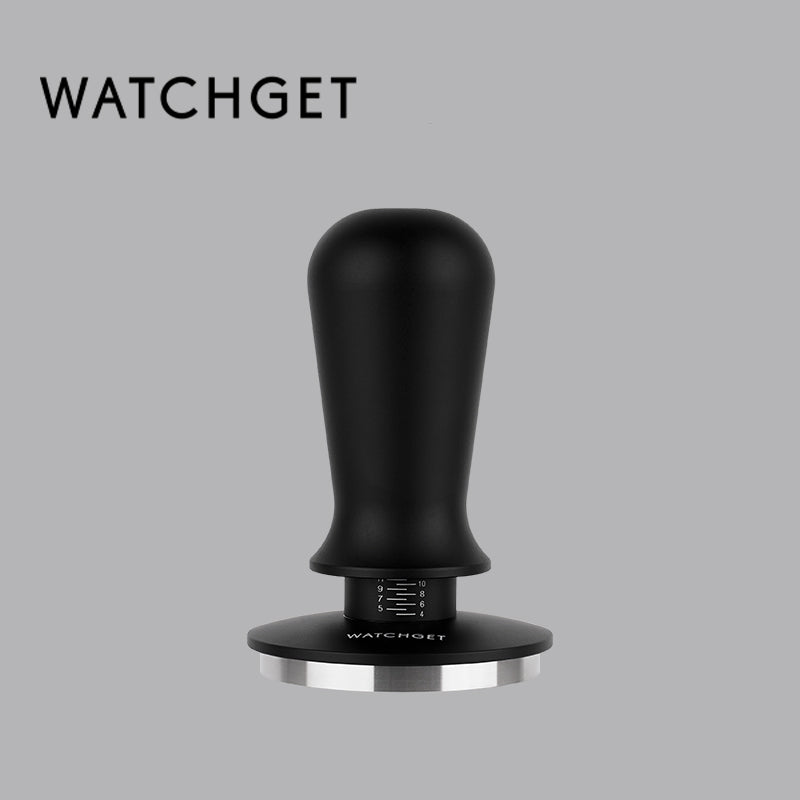 watchget 58mm Espresso Coffee Tamper 30lbs Double Spring Loaded Tamper Barista Calibrated Coffee Tamper Fits 58mm Portafilter Espresso Machine Anodized Aluminum Handle and Stainless Steel Flat Base