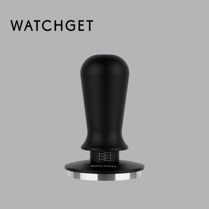 watchget 58mm Espresso Coffee Tamper 30lbs Double Spring Loaded Tamper Barista Calibrated Coffee Tamper Fits 58mm Portafilter Espresso Machine Anodized Aluminum Handle and Stainless Steel Flat Base