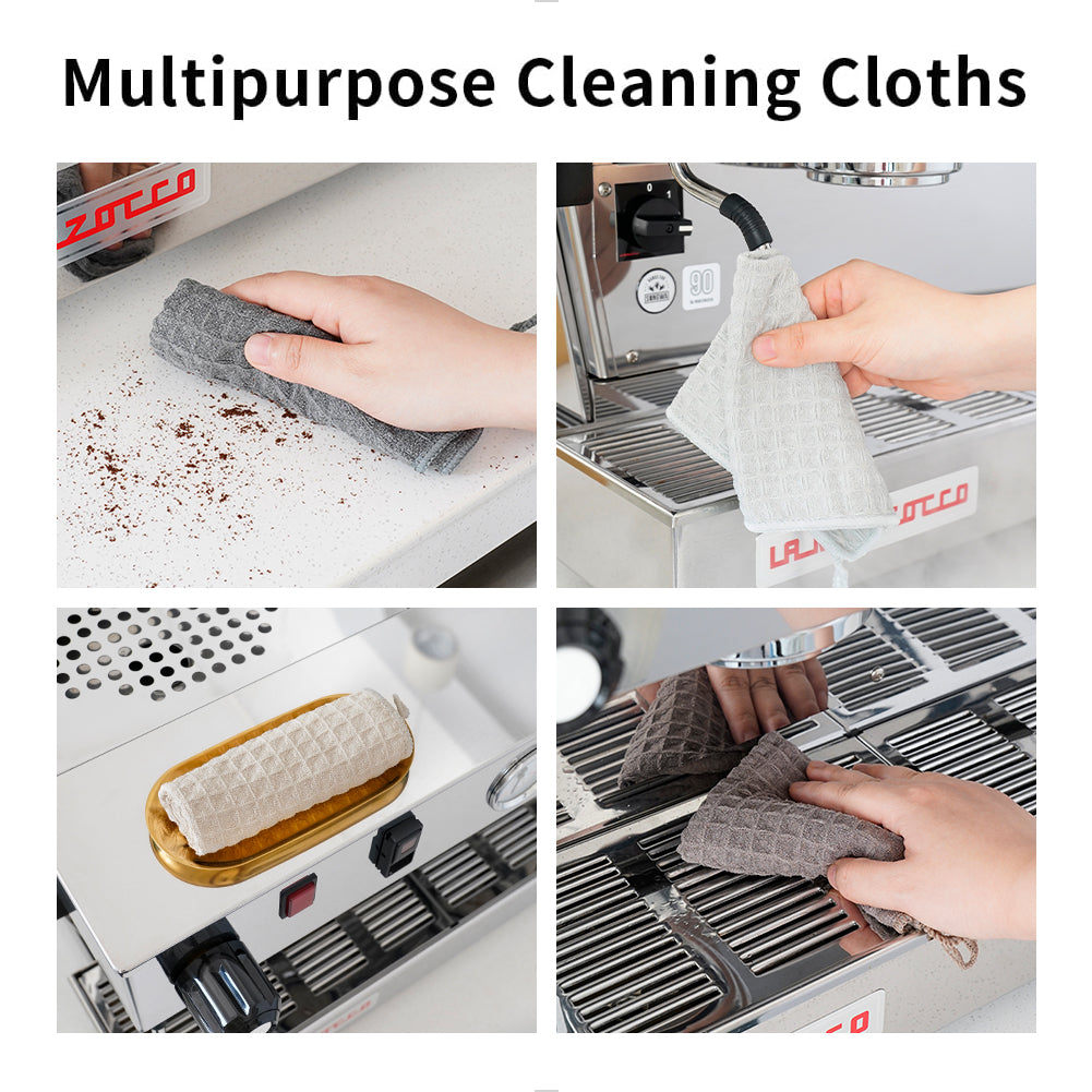 watchget Barista Microfiber Cloths (12"x12") Professional Cleaning Towels for Espresso Machines, Steam Wands & Countertops Essential Coffee Bar Accessories