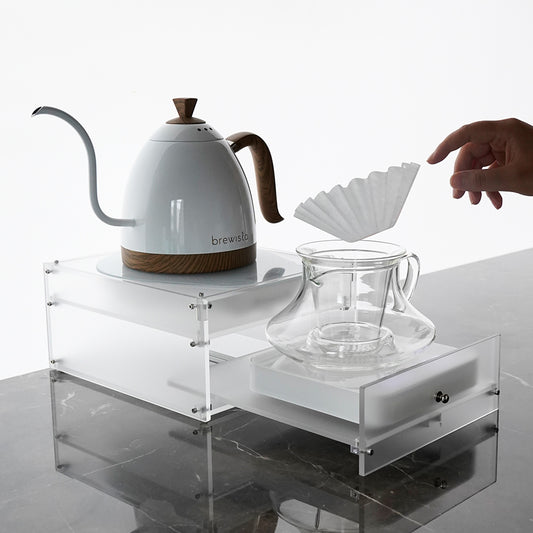 WATCHGET Acrylic Frosted Single Drawer Base Compatible