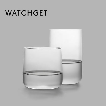 watchget Lightweight Drinking Glass Coffee Cup - 12.6oz Heat-Resistant Tumbler Glass Cup，Cold Brew, Iced Drip, Iced Latte, Americano - Thin-walled Drinking Cup for Coffee and Tea