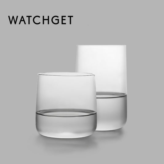 watchget Lightweight Drinking Glass Coffee Cup - 12.6oz Heat-Resistant Tumbler Glass Cup，Cold Brew, Iced Drip, Iced Latte, Americano - Thin-walled Drinking Cup for Coffee and Tea