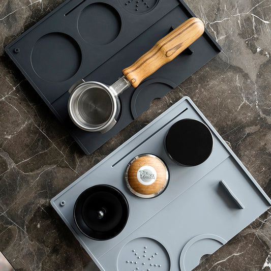 Espresso Tamping Mat - Espresso Tamping Station Food Grade Silicone Coffee Tamper Mat Espresso Accessory for Baristas Home Kitchen Bar Coffee Shop 9.84Inch x 7.87Inch