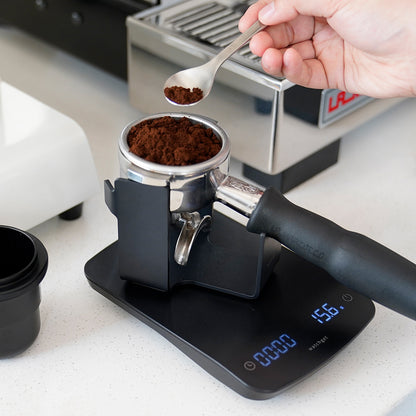 watchget Coffee Portafilter Holder - Espresso Portafilter Stand Stainless Steel Espresso Holder Weighing Rack Fits 58mm Bottomless/Single Spout/Double Spout Espresso Machines