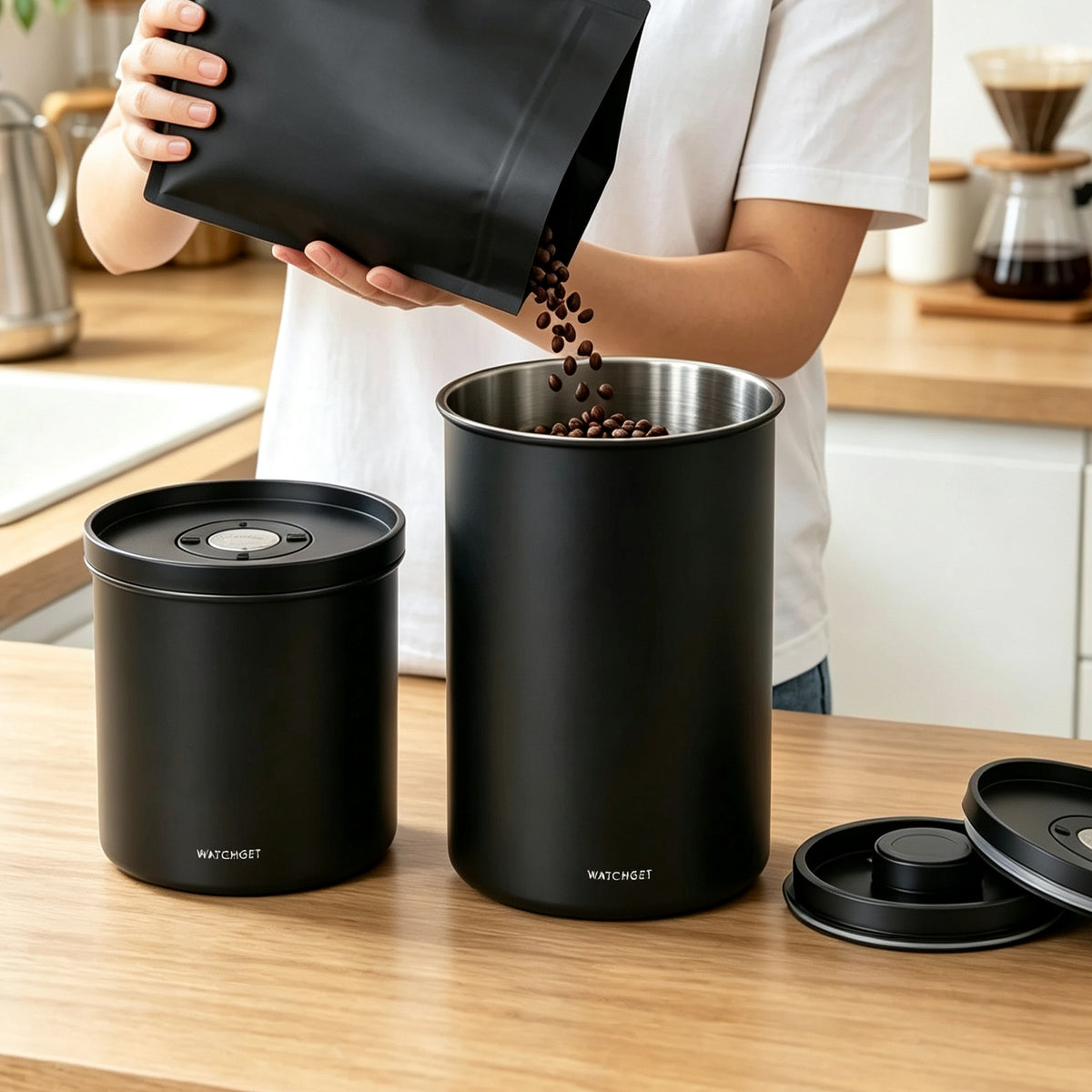 WATCHGET Airtight Coffee Canister