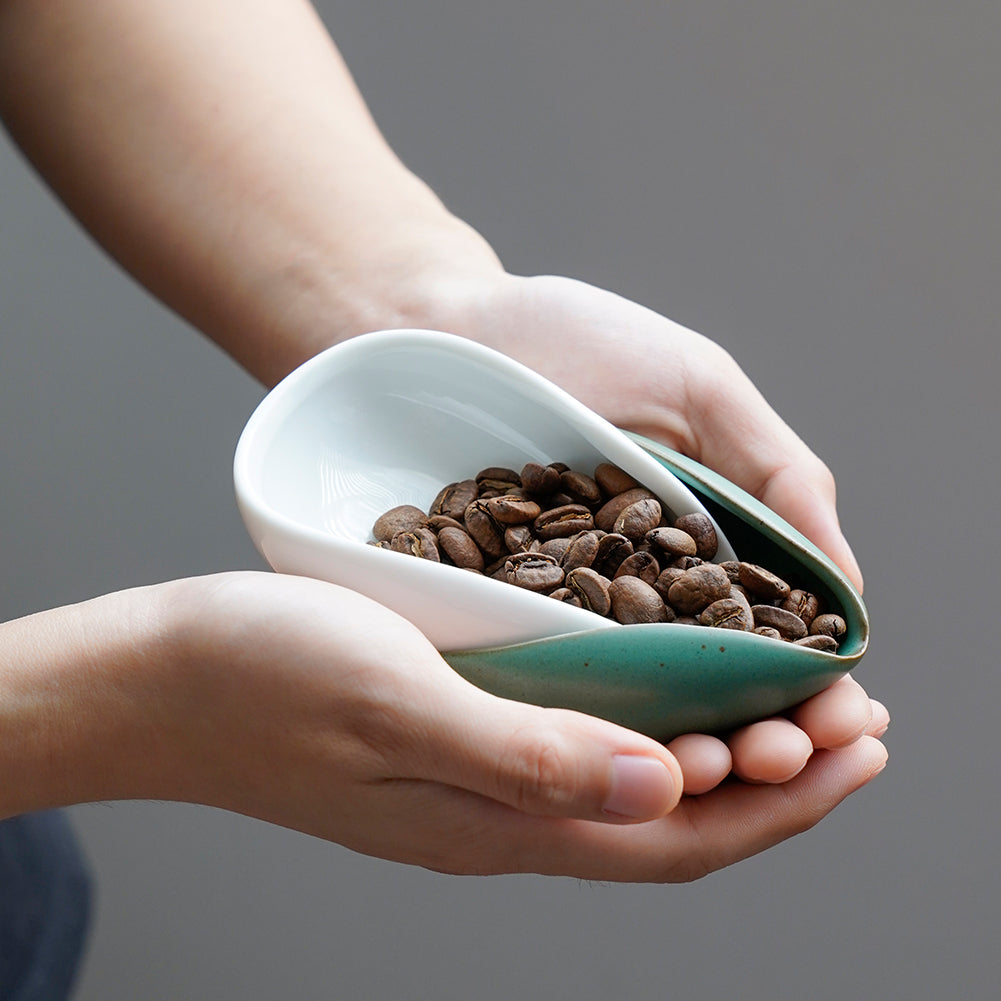 watchget Ceramic Coffee Dosing Cup & Tea Storage Tray, Single Dose Measuring Container for Coffee Beans & Loose Leaf Tea Dosing Vessel