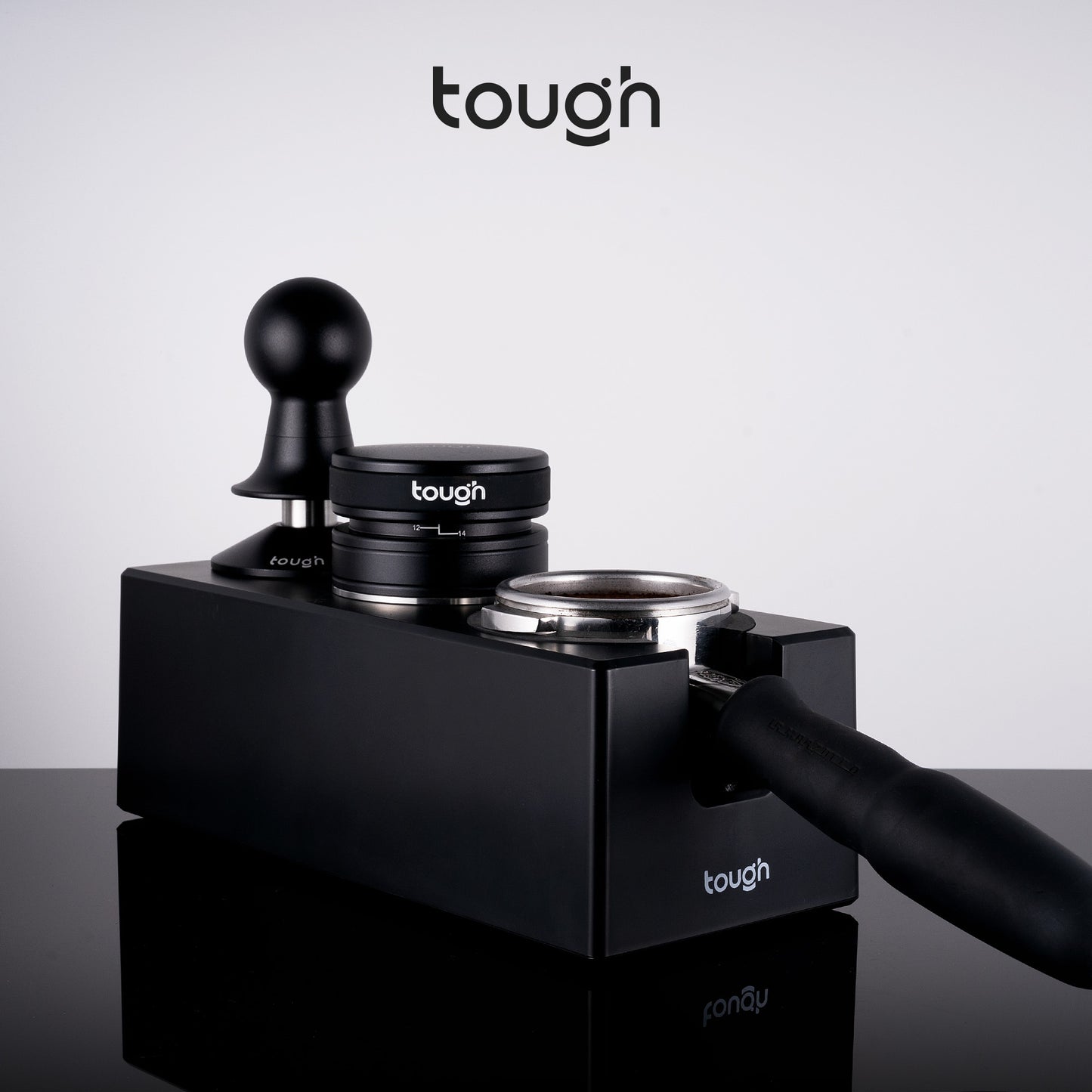 Espresso Tamper Stand Set (3-Hole Handle Holder, Plastic Distributor & Tamper Base)
