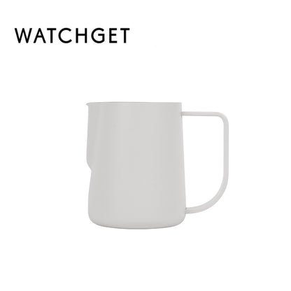 watchget Milk Frothing Pitcher 250ml/8oz Stainless Steel Espresso Steaming Pitcher Milk Coffee Cappuccino Latte Art Barista Steam Jug Espresso Frother Cup, Silver