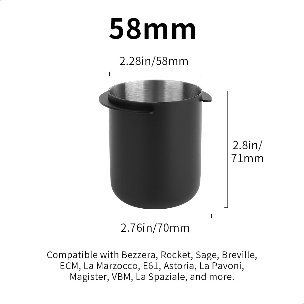 watchget 58mm Coffee Dosing Cup - Espresso Dosing Cup Compatible with 58mm Portafilter Stainless Steel - Espresso Machine Accessory