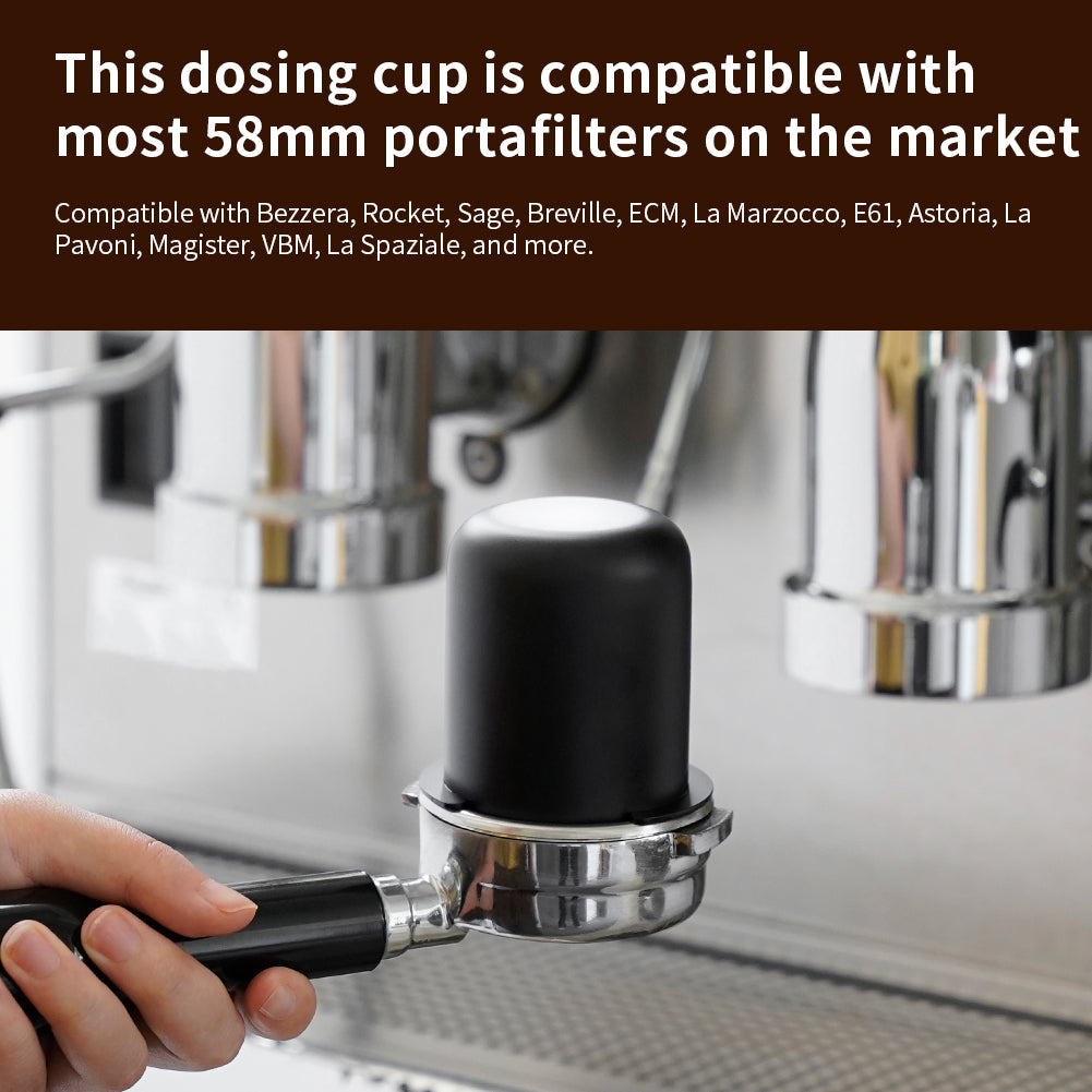 watchget 58mm Coffee Dosing Cup - Espresso Dosing Cup Compatible with 58mm Portafilter Stainless Steel - Espresso Machine Accessory