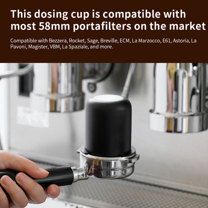 watchget 58mm Coffee Dosing Cup - Espresso Dosing Cup Compatible with 58mm Portafilter Stainless Steel - Espresso Machine Accessory