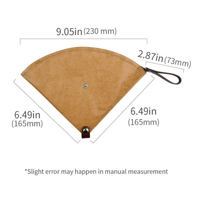 watchget Coffee Filter Holder Bag Coffee Paper Filter Storage Bag Reusable Waterproof Dupont Paper Filter Holder Fit V60 Cone Coffee Filter 50 Pcs Capacity for Camping, Home