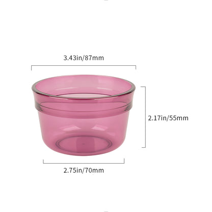 watchget 7oz/200ml Coffee Dosing Bowl Stackable Clear Cupping Bowl Plastic Coffee Bean Measuing Bowls for Tasting, Purple