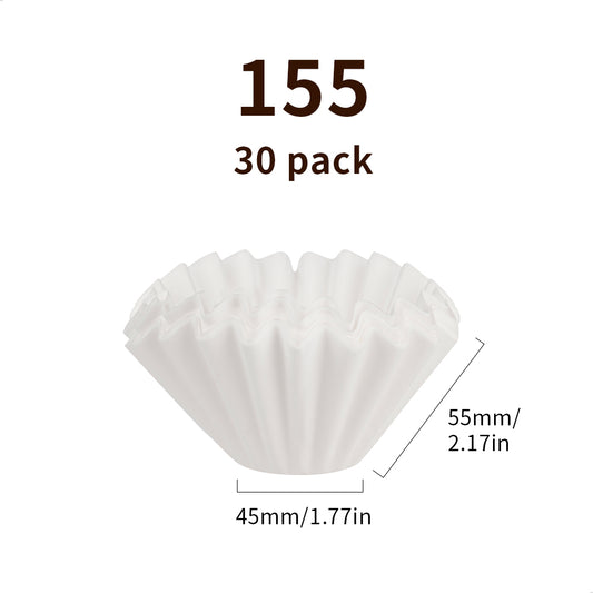 watchget Premium Non-Woven Conical Coffee Filter Papers 1-2 Cup Size 01 Perfect for Most Pour Over and Conical Coffee Drip Brewers, 50 Count Disposable Paper Filters