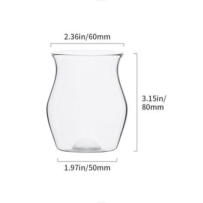 watchget Espresso Cup 5oz/150ml Single Wall Espresso Shot Glass for Specialty Coffee, Cold Brew, Espresso & Wine - Enhances Aroma Borosilicate Glass Cappuccino Sense Cup Drinking Mug, Clear