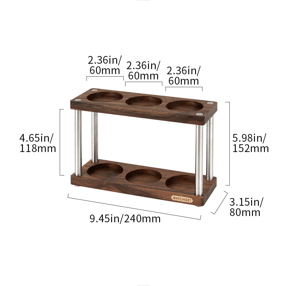 watchget Espresso Coffee Tamper Station Double-Deck Espresso Tamper Storage Stand Rack Fit For 51-58mm Tamper, Distributor