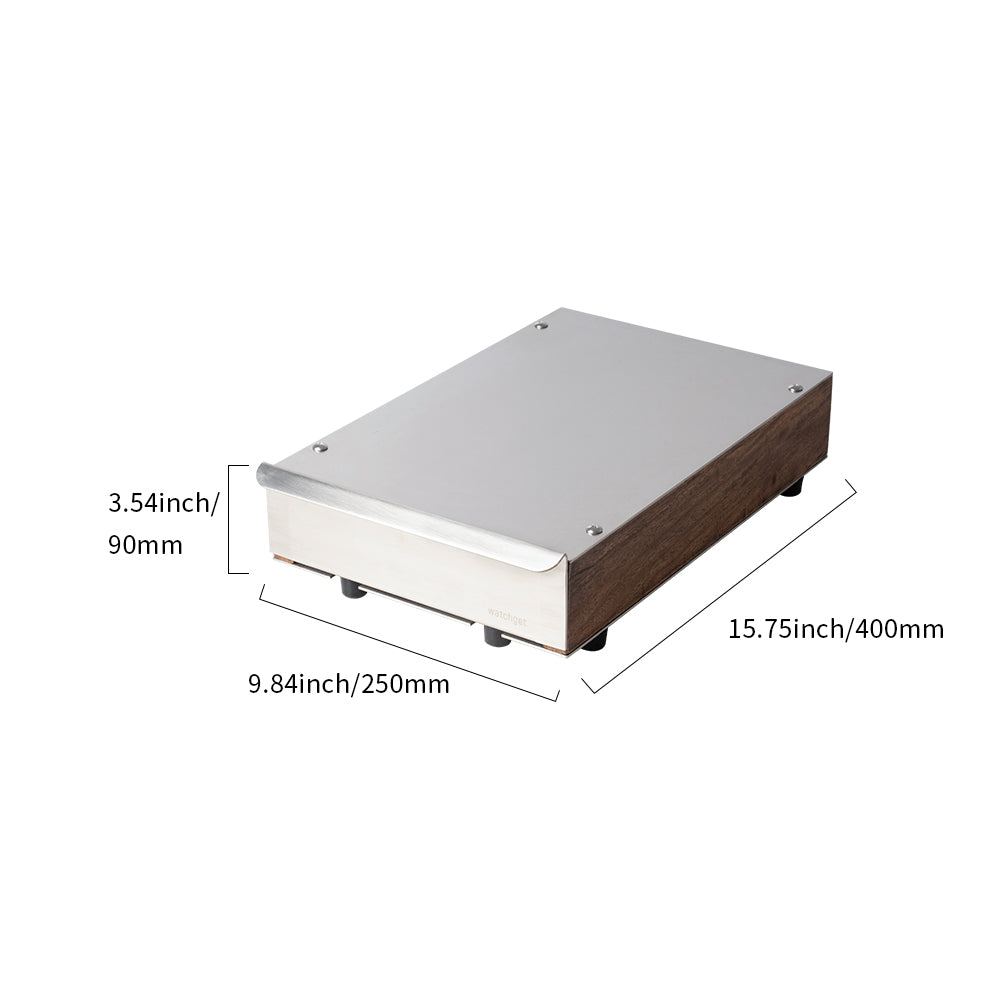 watchget Espresso Knock Box Drawer Stainless Steel Detachable Coffee Ground Knock Container with Removable Knock Bar and Non-Slip Base For Home, Office, Coffee Shop