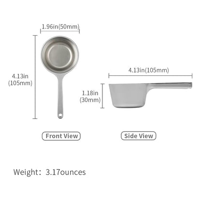 watchget Coffee Scoop 2 Tablespoon Metal Measuring Spoon for Coffee Beans, Ground Coffee, Tea, Milk, Short Handle Measuring Scoop Kitchen Tool