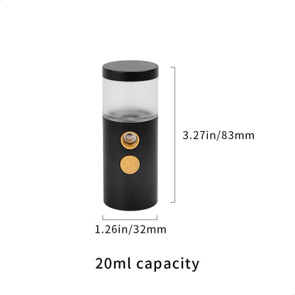 watchget 20ml/25ml Cylindrical Coffee Bean Atomizer Rdt Sprayer for Reducing Coffee Powder Static, Portable Electric Nano-Atomizer Rechargeable Espresso Sprayer, Black