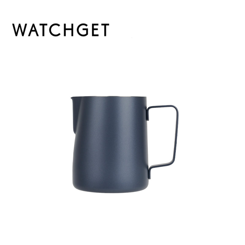 watchget Milk Frothing Pitcher 350ml/600ml/900ml/1500ml (12oz/20oz/32oz/52oz) - Stainless Steel Espresso Steaming Pitcher for Cappuccino, Latte Art, Milk Jug Coffee Frother Cup, Black