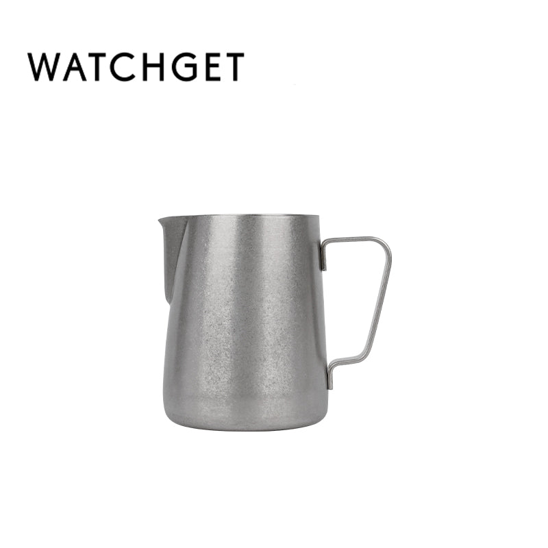 watchget Milk Frothing Pitcher 350ml/600ml/900ml/1500ml (12oz/20oz/32oz/52oz) - Stainless Steel Espresso Steaming Pitcher for Cappuccino, Latte Art, Milk Jug Coffee Frother Cup, Black