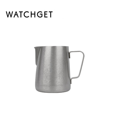 watchget Milk Frothing Pitcher 350ml/600ml/900ml/1500ml (12oz/20oz/32oz/52oz) - Stainless Steel Espresso Steaming Pitcher for Cappuccino, Latte Art, Milk Jug Coffee Frother Cup, Black
