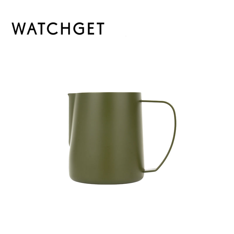 watchget Milk Frothing Pitcher 350ml/600ml/900ml/1500ml (12oz/20oz/32oz/52oz) - Stainless Steel Espresso Steaming Pitcher for Cappuccino, Latte Art, Milk Jug Coffee Frother Cup, Black