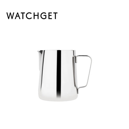 watchget Milk Frothing Pitcher 350ml/600ml/900ml/1500ml (12oz/20oz/32oz/52oz) - Stainless Steel Espresso Steaming Pitcher for Cappuccino, Latte Art, Milk Jug Coffee Frother Cup, Black