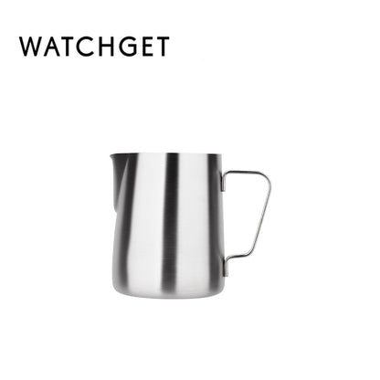 watchget Milk Frothing Pitcher 350ml/600ml/900ml/1500ml (12oz/20oz/32oz/52oz) - Stainless Steel Espresso Steaming Pitcher for Cappuccino, Latte Art, Milk Jug Coffee Frother Cup, Black