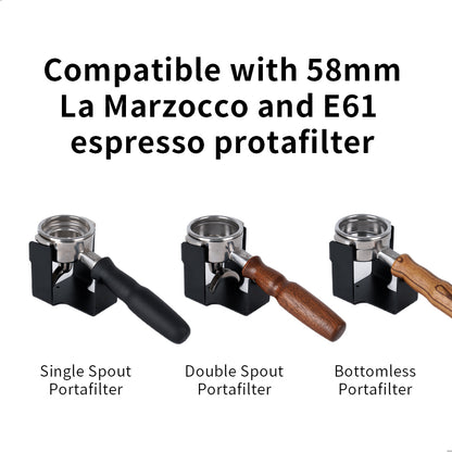 watchget Coffee Portafilter Holder - Espresso Portafilter Stand Stainless Steel Espresso Holder Weighing Rack Fits 58mm Bottomless/Single Spout/Double Spout Espresso Machines