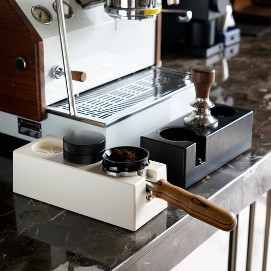 watchget 3-in-1 Espresso Tamping Station, Sturdy and Lightweight ABS Plastic Coffee Tool Organizer for 51-58mm Portafilter, Tamper & Distributor with Anti-Slip Base