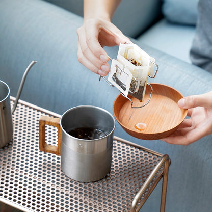 watchget Hanging Ear Drip Coffee Bag Stand Portable Coffee Filter Paper Bag Hanging Ear Drip Holder Stainless Steel Drip Chair for Easy Pour Over